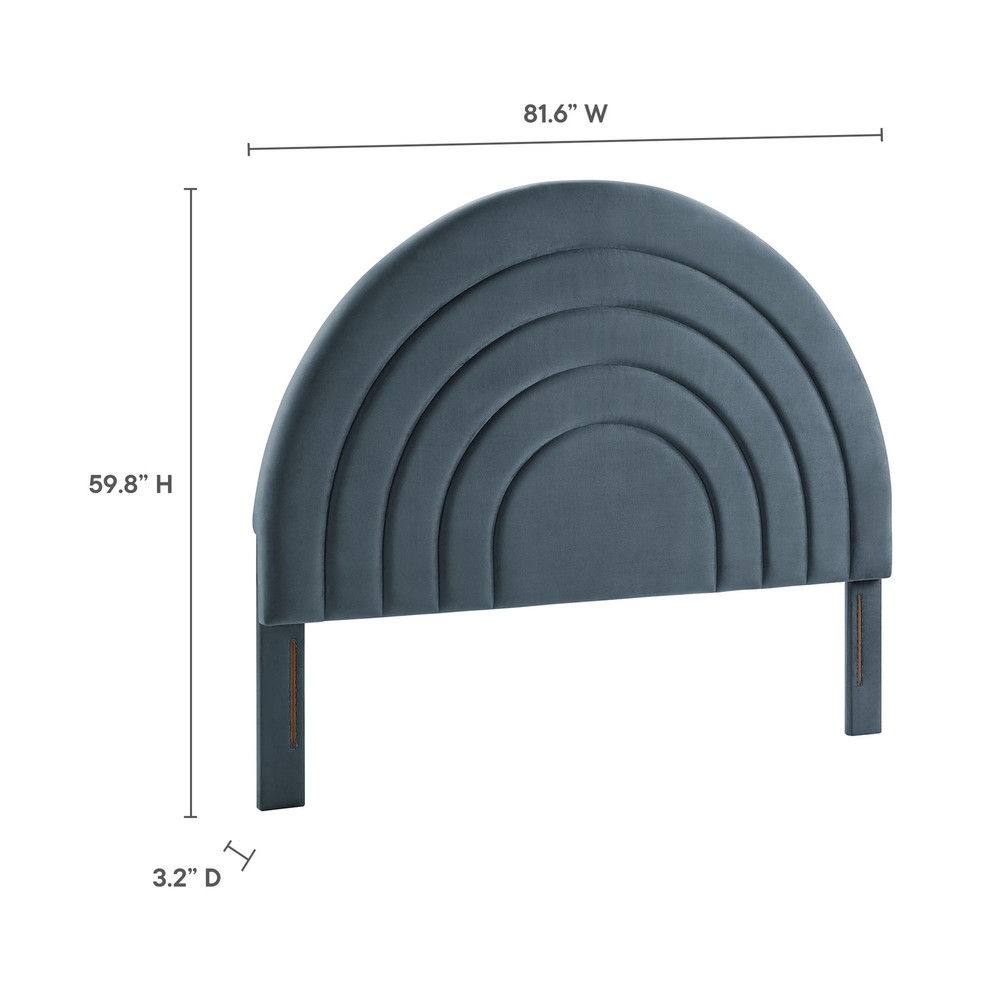 Solana King Headboard in Cadet Blue
