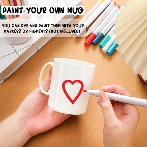 Pcs Plastic Mugs with Handle oz Unbreakable Plastic Coffee Mugs 12 White