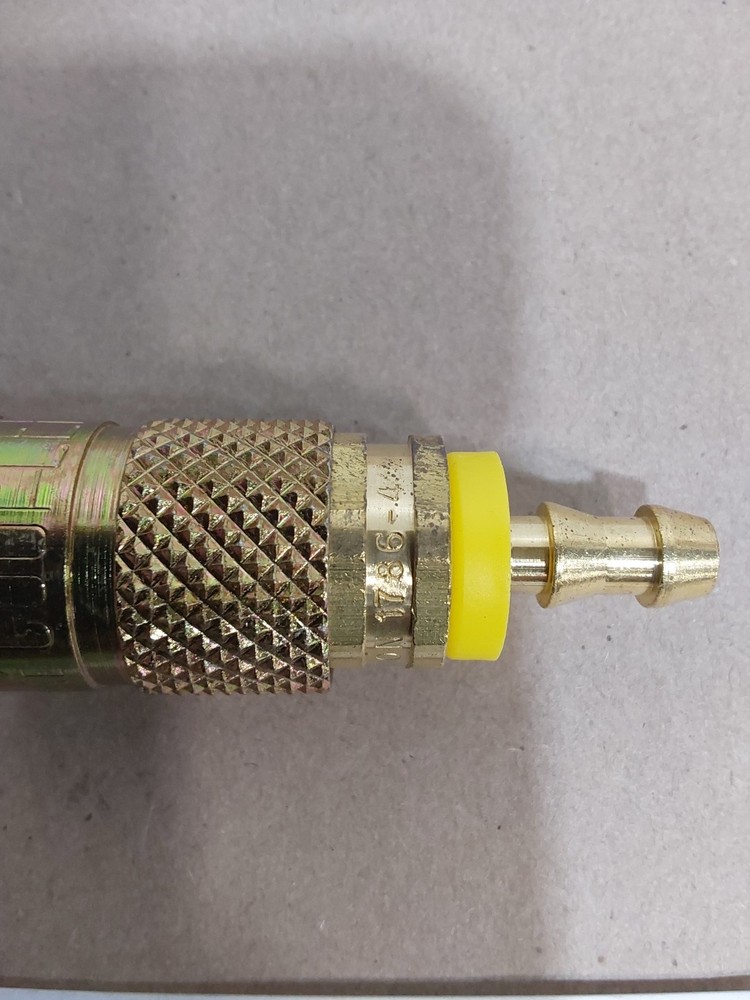 MILTON 1786-4 T Push-Lock Coupler, 1/4"HoseBarb,