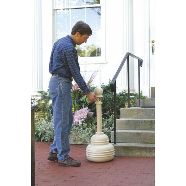 Eagle Mfg 1208Black Cigarette Receptacle, 4 Gal., Black