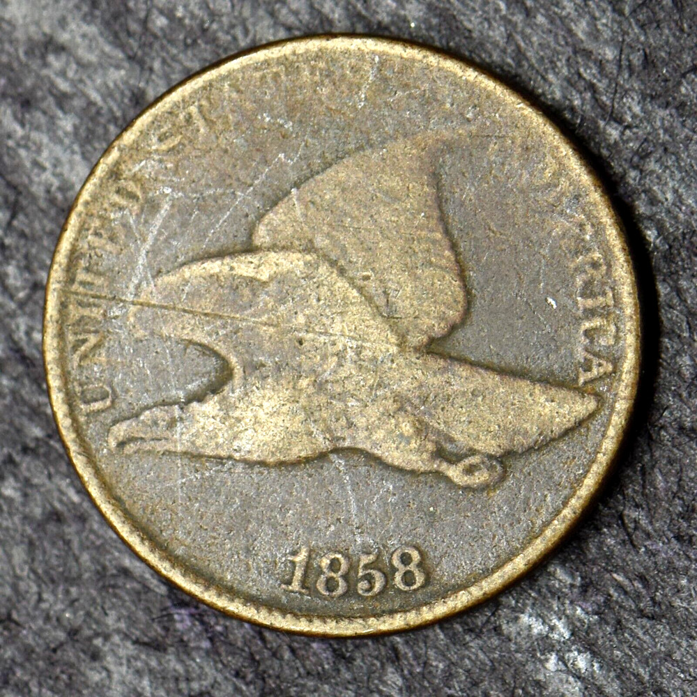 1858 "Large Letters" Flying Eagle Cent - COINGIANTS -