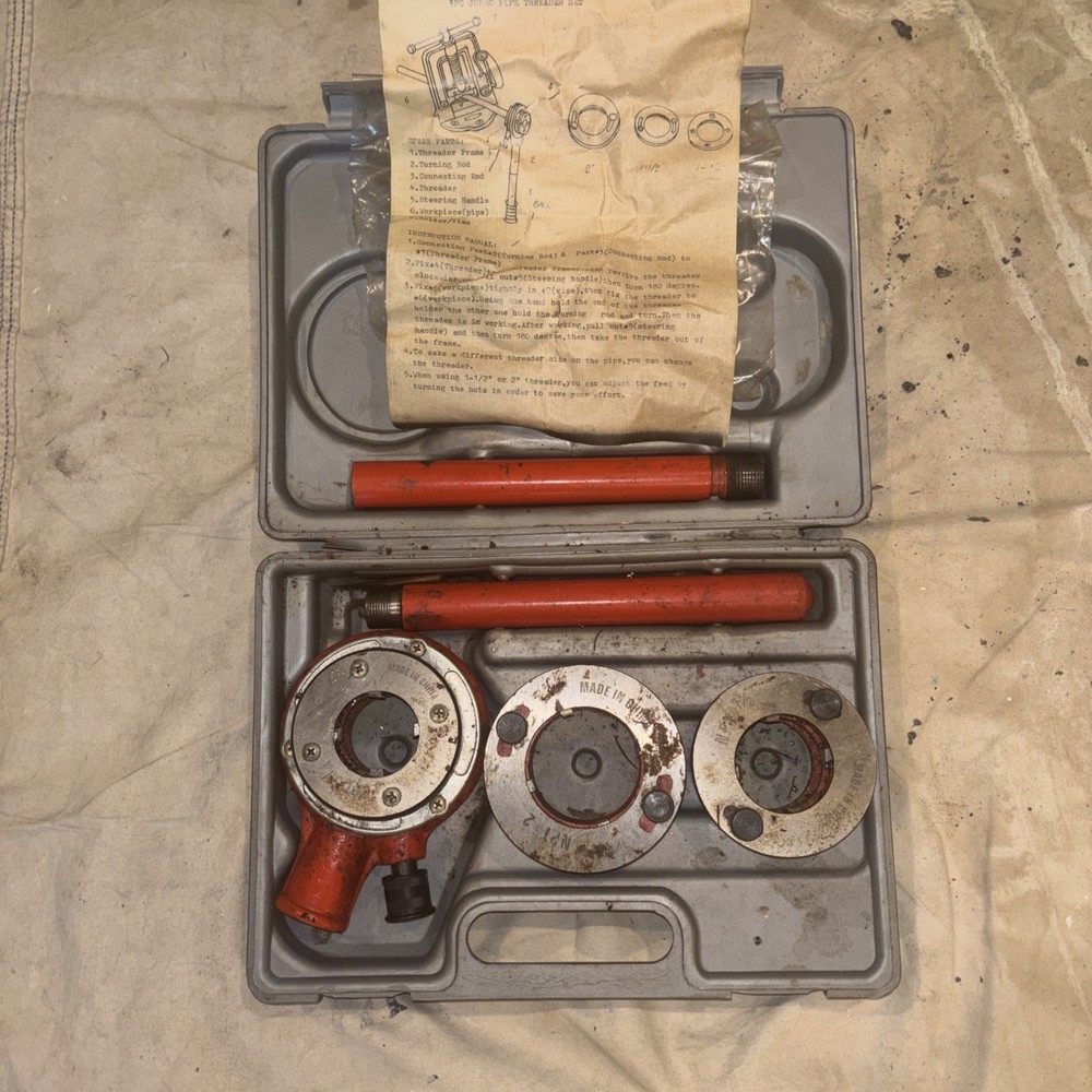 Unbranded Ratchet Pipe Threader Kit - 6 Piece