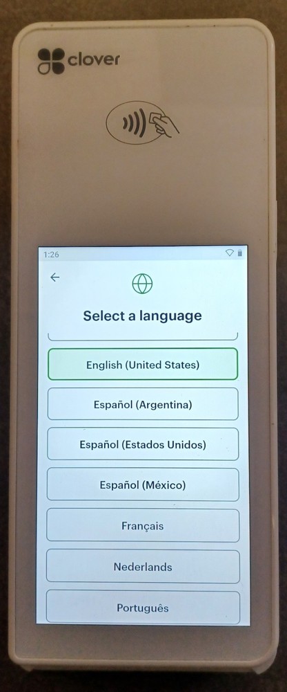 Clover Flex 2 C403 POS Card Reader w/Cradle (Used)