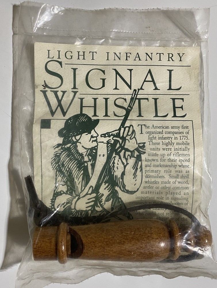 Vintage Black Powder Muzzleloader Whistle - Wood Infantry Whistle NOS