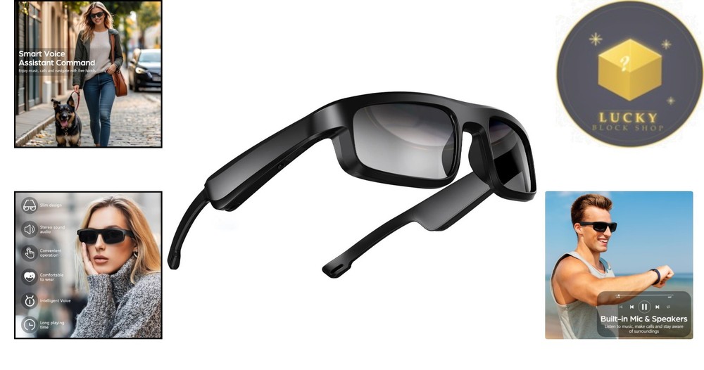 Polarized Smart Glasses with Bluetooth Audio & Voice Control - UV Protection