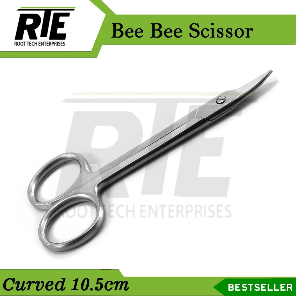 2PC Surgical Universal Wire Cutting Bee Crown Curved Suture Scissors Tool