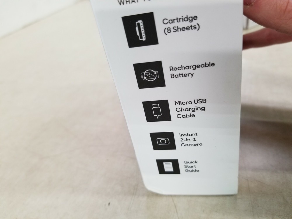 SHARPER IMAGE Instant Print Camera, 3" x 3" Print, 4Pass Tech, Red