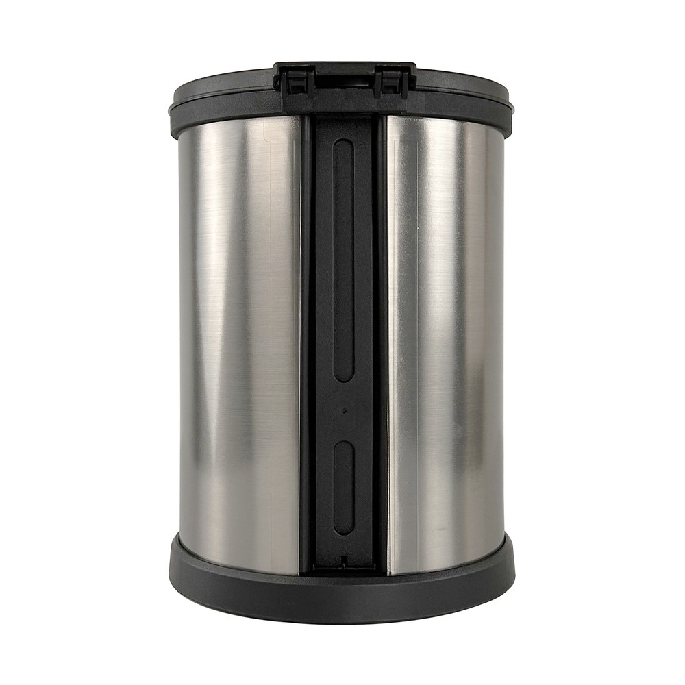 NEW!!1.5 Gallon Trash Can, Plastic Round Step Bathroom Trash Can, Silver