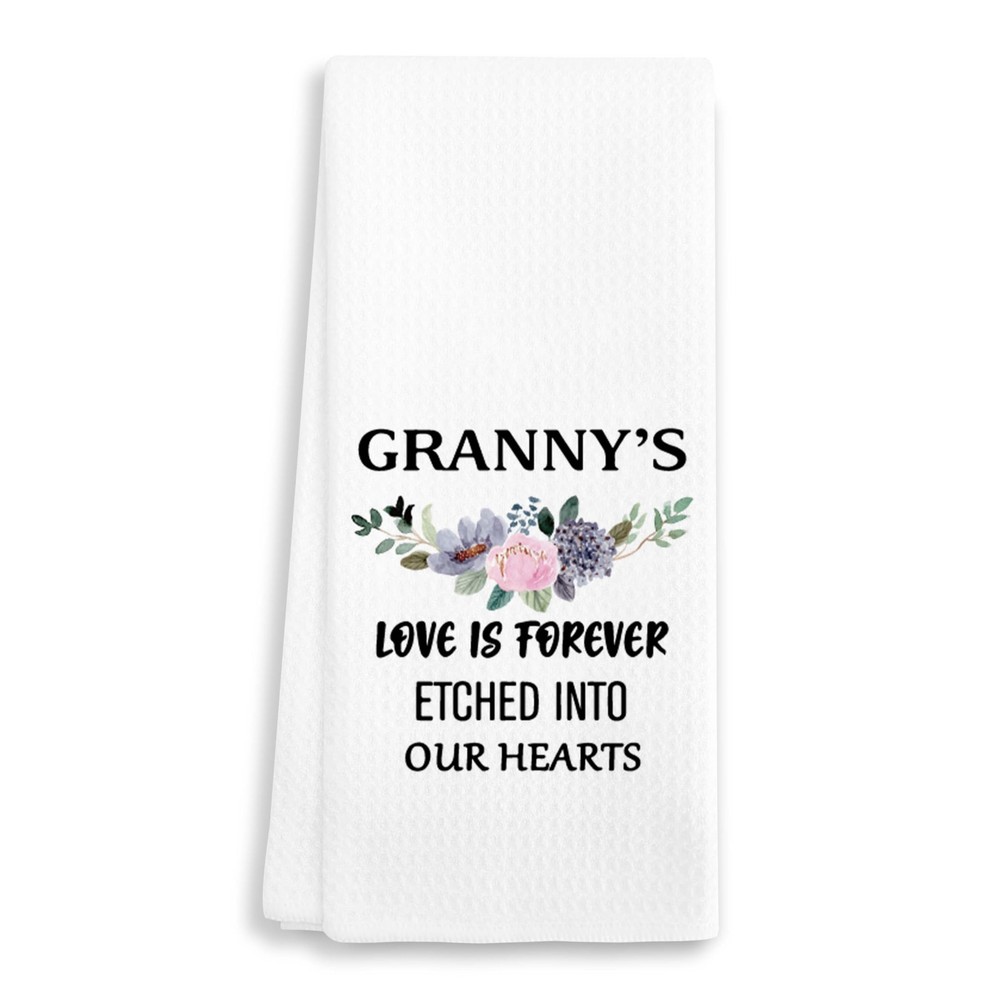 Granny's Love is Forever Etched into Our Heart - Decorative Kitchen Towel 16"...