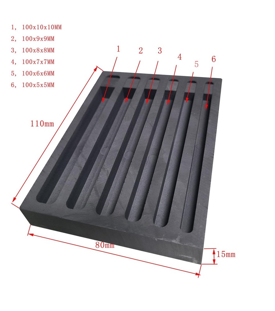 OTOOLWORLD Gold Silver Graphite Ingot Mold Crucible for Melting Casting