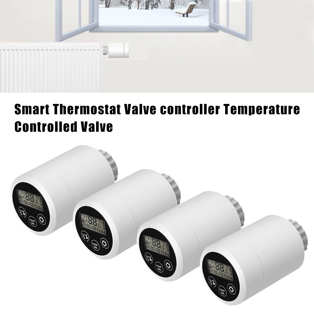 Smart Thermostat Radiator Valve Programmable Actuator Temper Tuya Zigbee