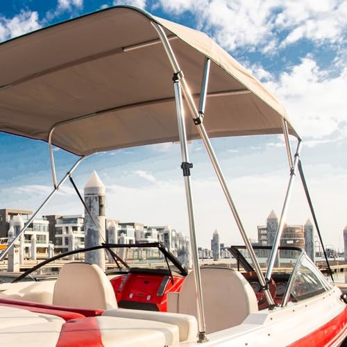 Adjustable Bimini Top Rear Support Poles Universal Fit for 3-4 Bow Bimini