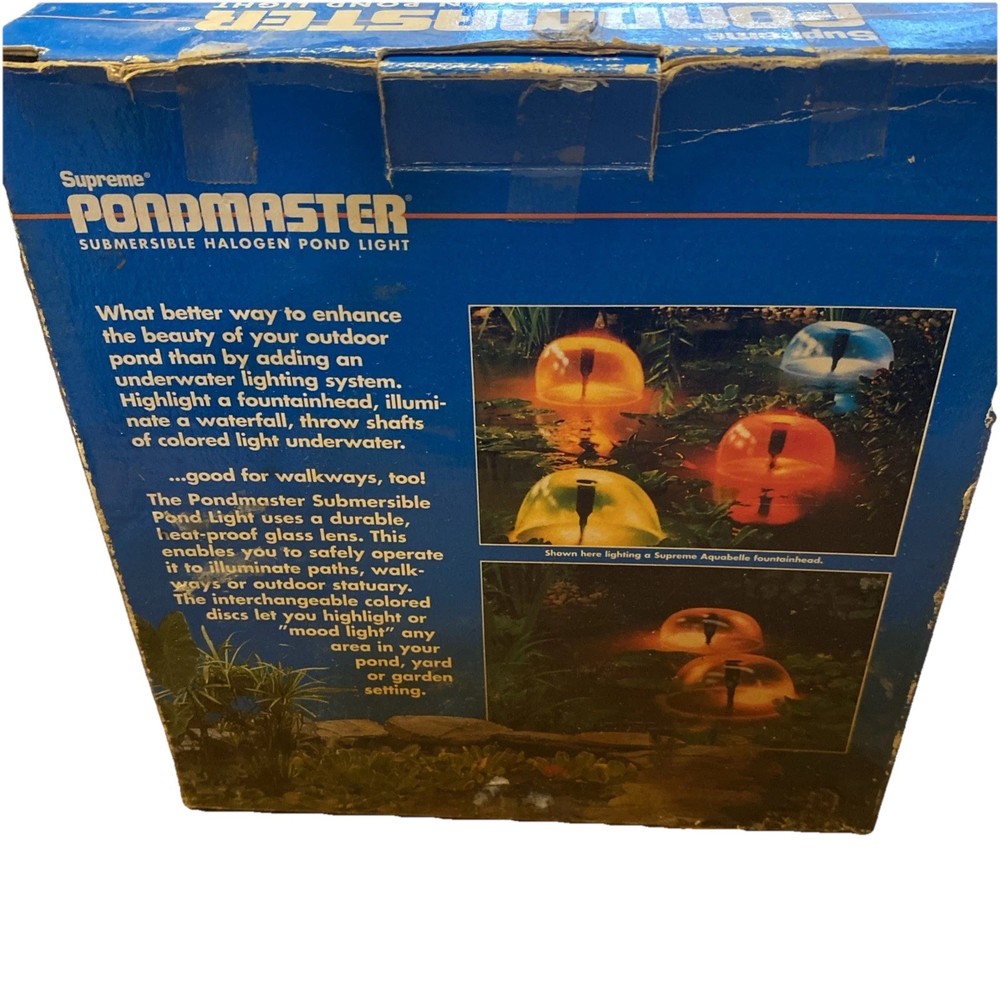 Pondmaster 02155 Submersible Halogen Pond Light Multi Color Open Box