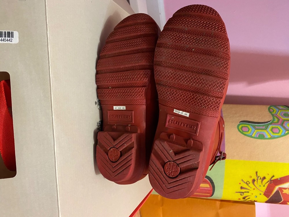 Hunter Red Rubber Waterproof rain boots 