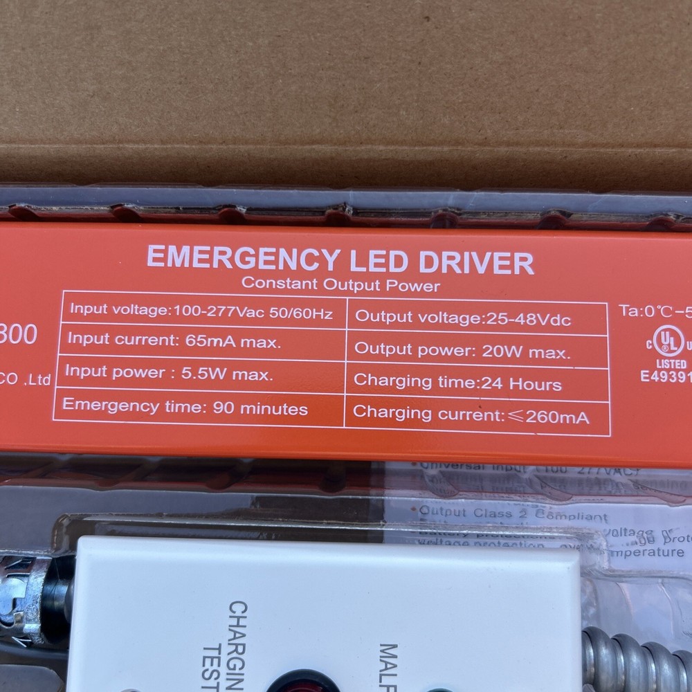 BillDa Emergency LED Driver BLD-AM20D-480800 20w MaxConstant Output Power Backup