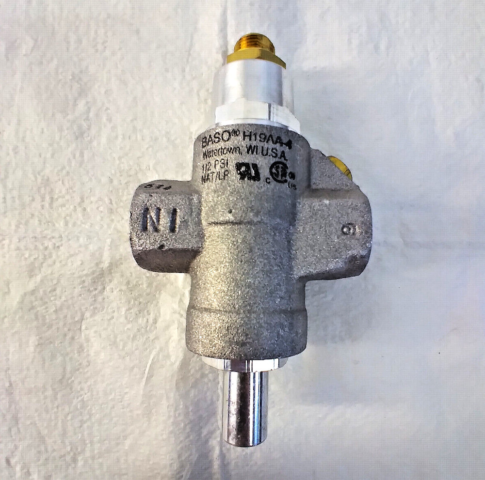 BASO H19AA-4, 3/8" Automatic Shutoff Pilot Gas Valve with Flow Interrupter