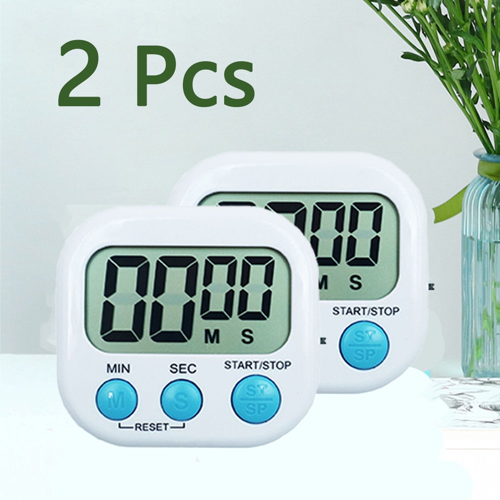 2 pcs Timer, KitchenTimer for Kids Digital Timer Kitchen with switch timer alarm