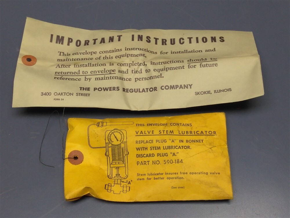 Powers 11-A Regulator 595-0029 Temperature Range 130-190F