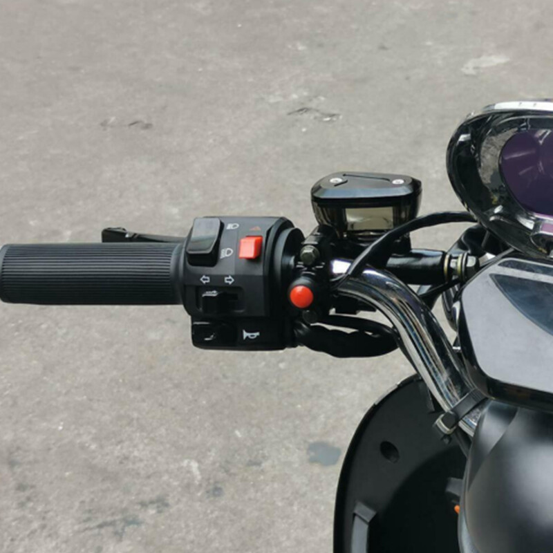 Left Universal Motorcycle 7/8'' Handlebar Horn Turn Signal Light Switch Control