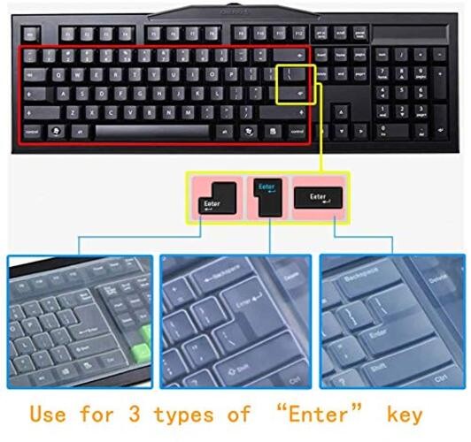 2 Pack Clear Desktop Computer Keyboard Protection Skin Protector Cover for PC