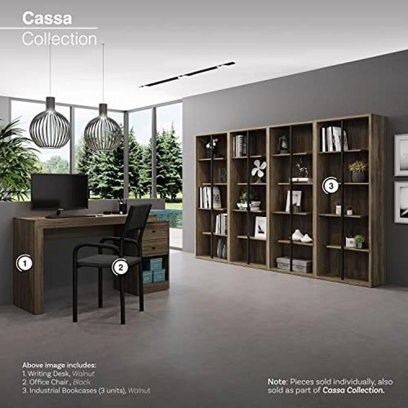Expandable Computer Desk W/ Storage Drawers Open Shelf Home Office Table Wood