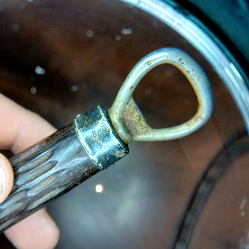 Antique Horn with Sterling Bottle Opener
