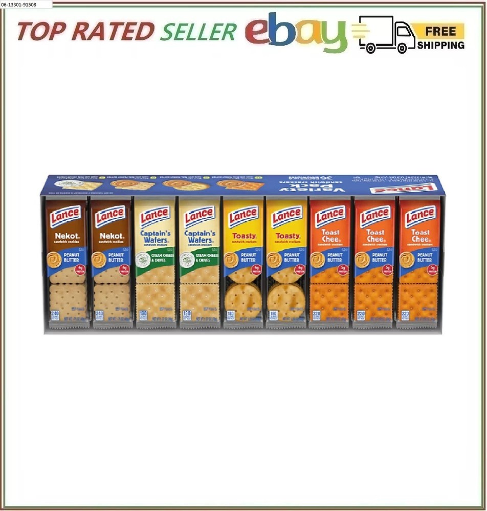 Lance Sandwich Crackers Variety Pack, 36 ct. (NO SHIP TO CA)