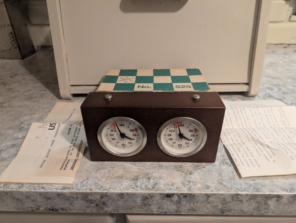 Vintage  Alpha German Chess Clock Timer Model # 525
