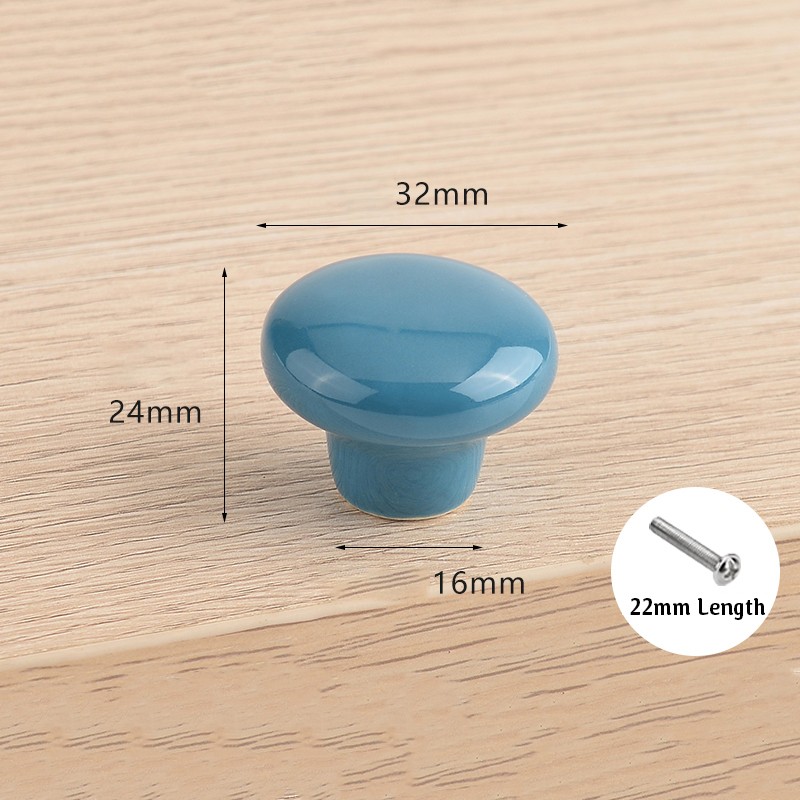 Round Ceramic Door Knobs Drawer Cabinet Cupboard Furniture Kitchen Pull Handle