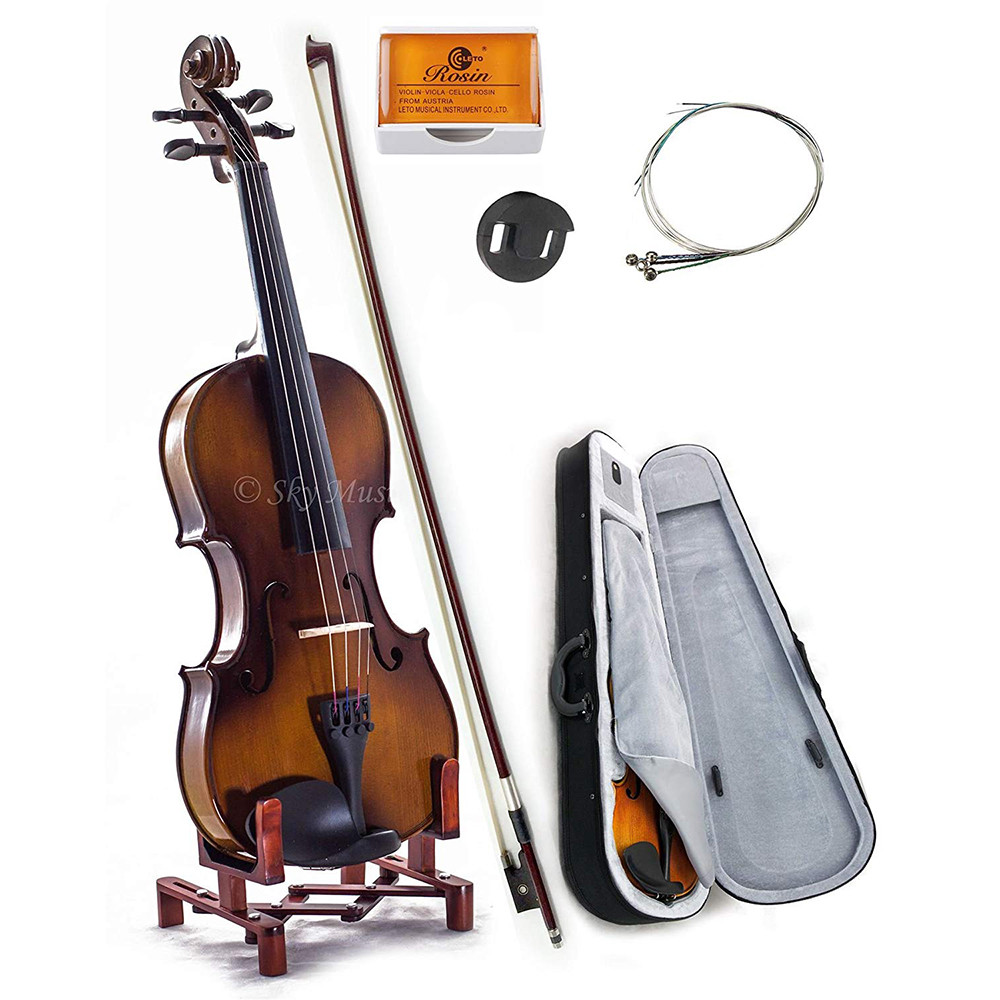 NEW Solid Maple Spruce Fiddle Violin 1/10 Size w Case Bow Rosin String VN201