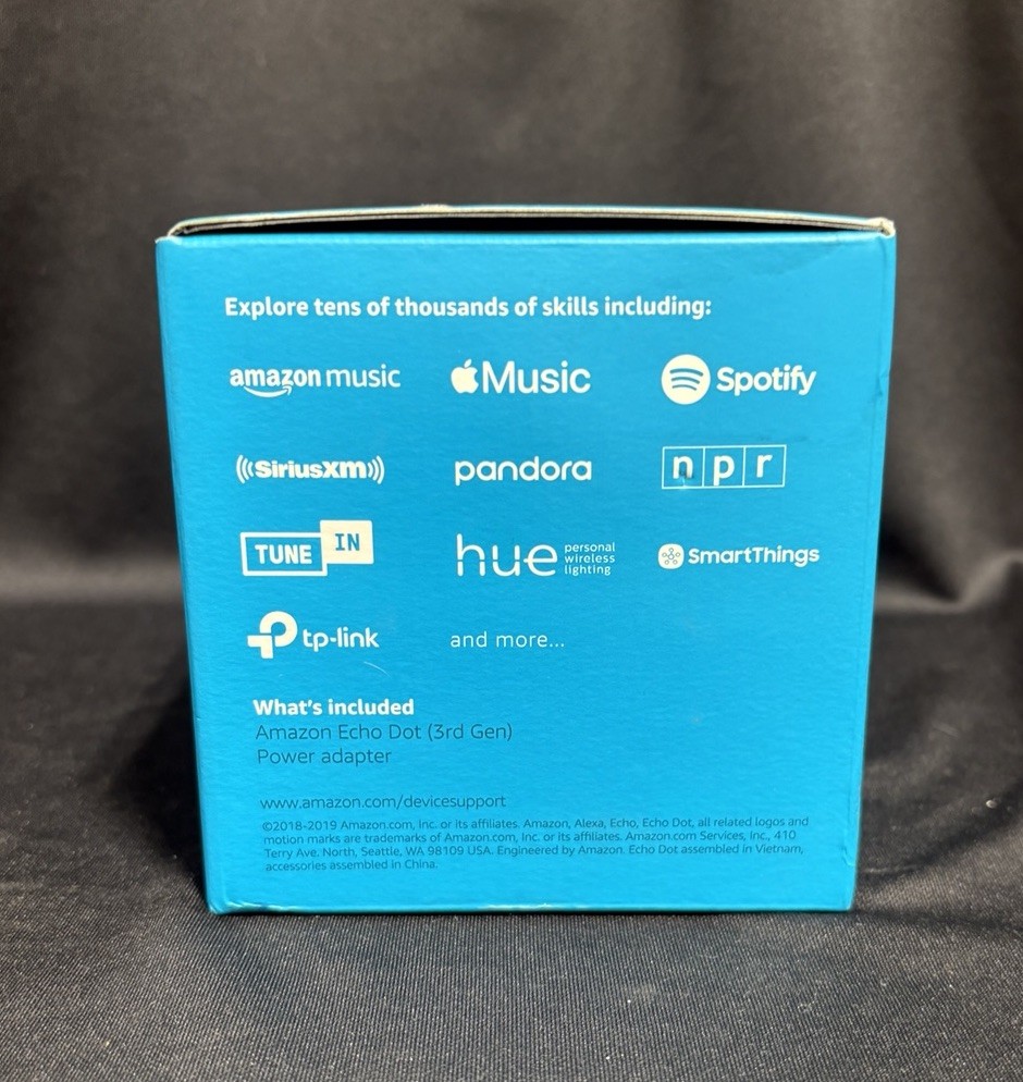 Amazon Echo Dot 3rd Gen Smart Speaker with Alexa - Charcoal (M2)