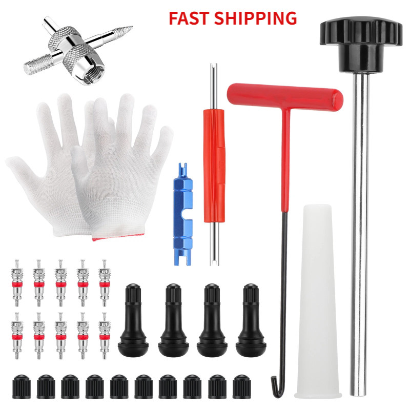 Tire Valve Stem Core Remover&Installer/Replacement Tool Kit For TR413 Valve Core