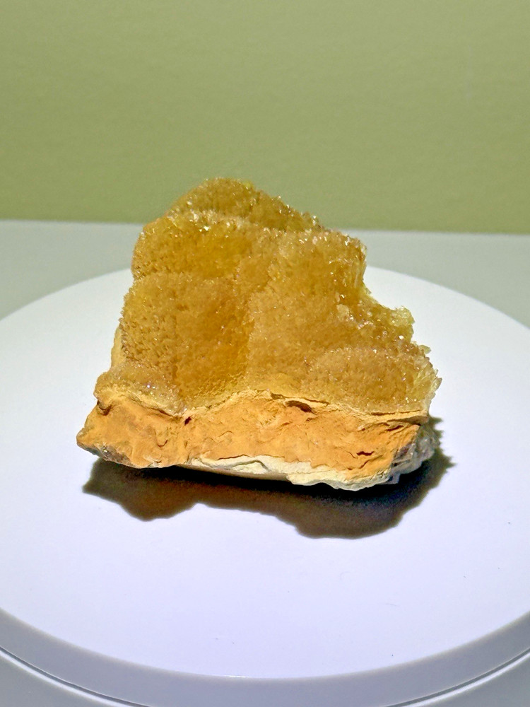 RADIANT Fluorescent & Phosphorescent Orange Calcite Crystal Cluster - Morocco