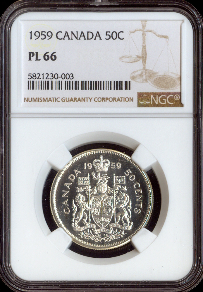 1959 Canada 50c Half Dollar - NGC PL66 - Flashy!