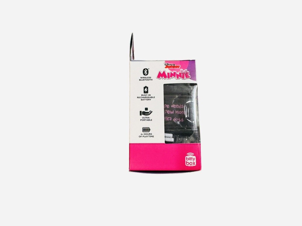 Disney Junior Bitty Box Minnie Mouse Bluetooth Speaker W/ Keychain