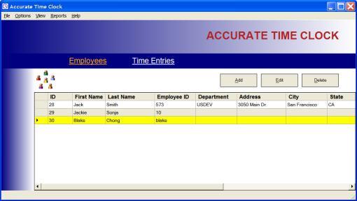 Employee Time Clock Software and Reporting System For Microsoft Window PC