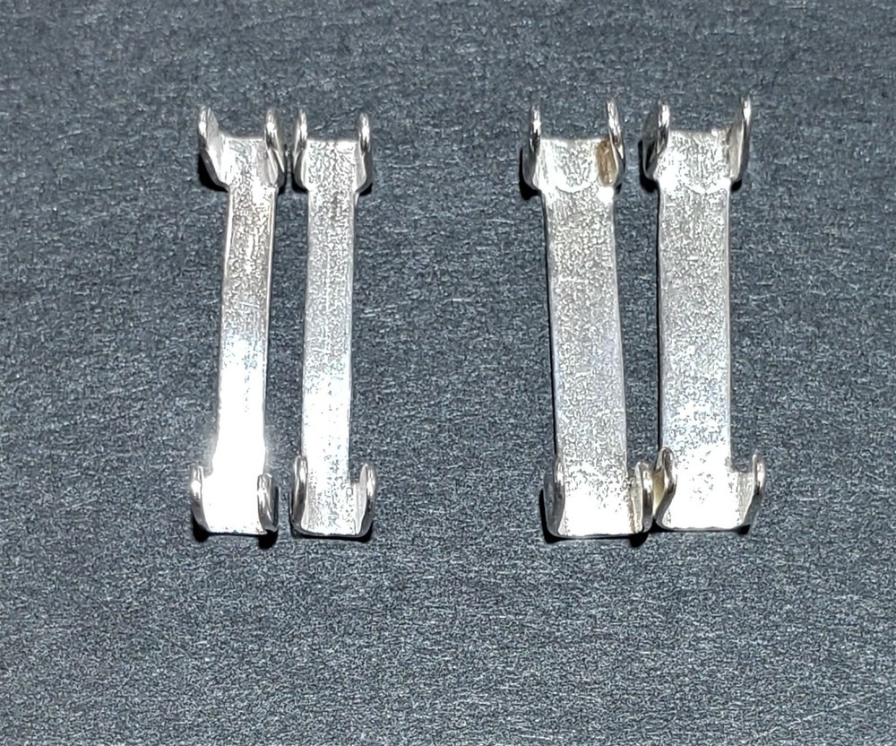 Set 4 pcs Solid Silver Ring Guard Adjuster 2x2 and 2x3 mm band Fit down 1/2 size