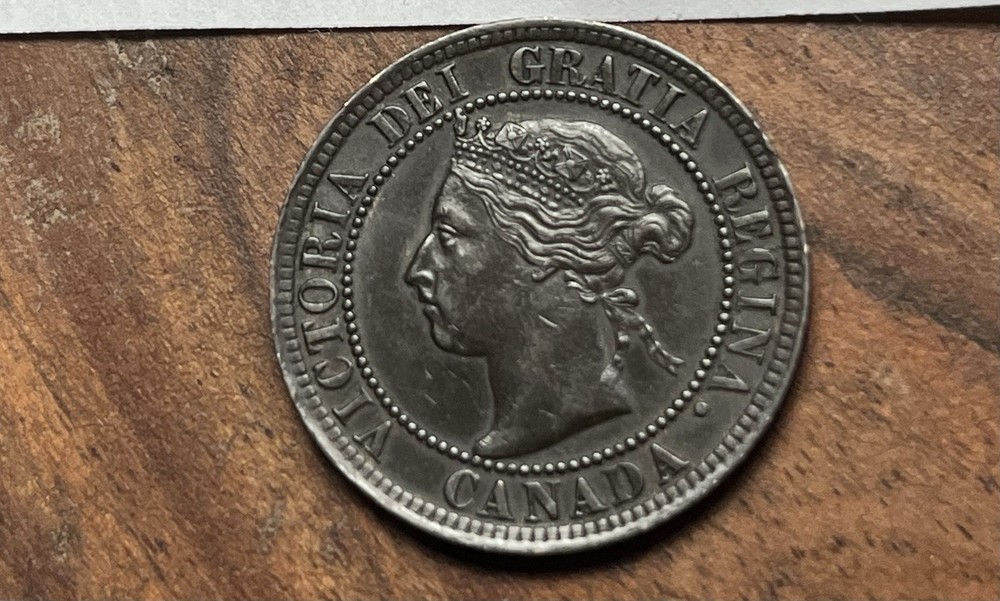 1893 Canada Large Cent Double 9 #1