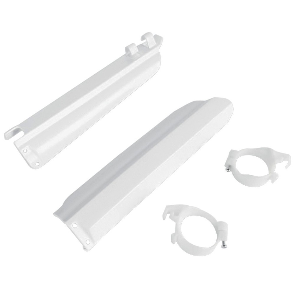 UFO Front Fork Slider Protectors | White Plastic (YA03803-046)