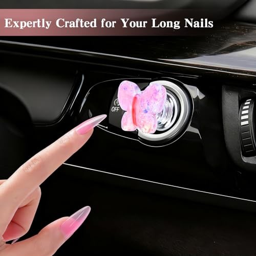 Push to Start Button Cover, 0.6'' Base Butterfly Engine Start Stop Button
