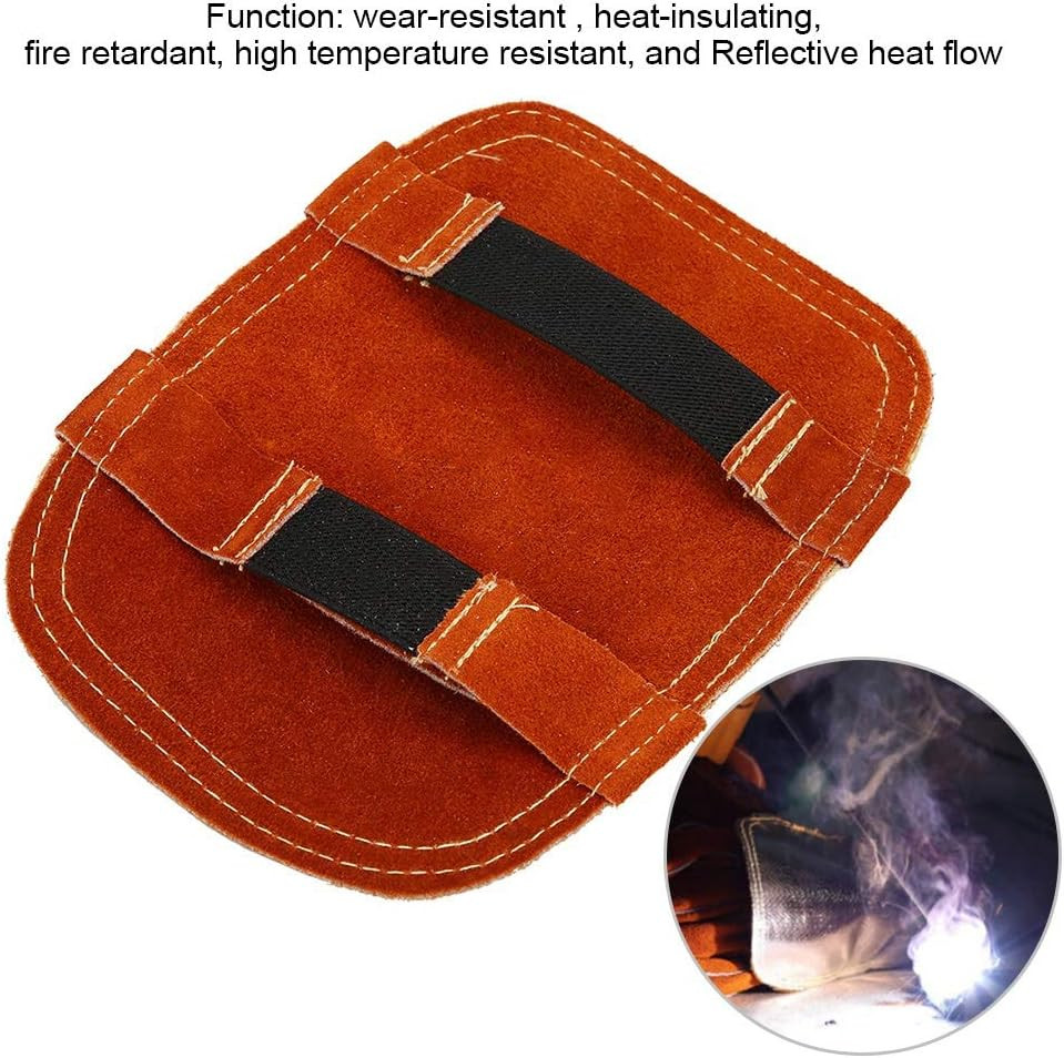 Welding Hand Pad,Luminized Leather Back Hand Pad,Hand Heat Shield Welding Glo...