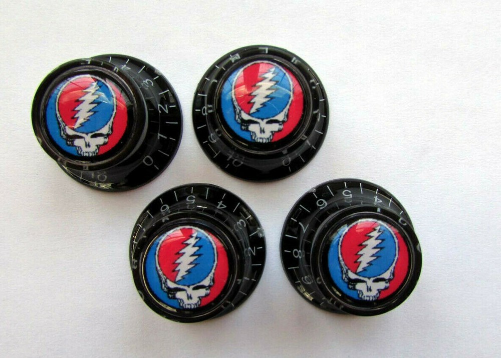 Grateful Dead Guitar Knobs, Grateful Dead logo volume Guitar Knobs, guitar knob