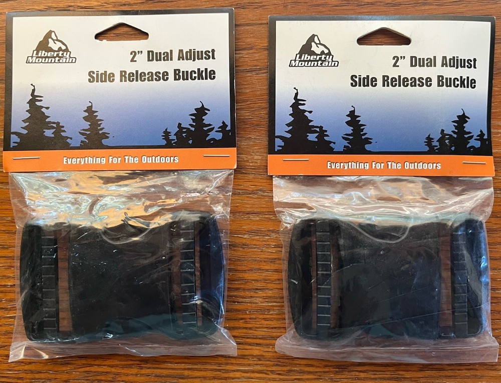 Liberty Mountain Dual Adjust Side Release 2” Buckle 2-pack