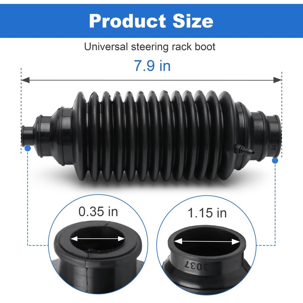 Universal Rack & Pinion Steering Boot Kit - Compatible with Most Car Models &...