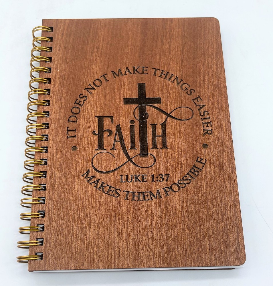 Faith Wood Covered Notebook/Journal