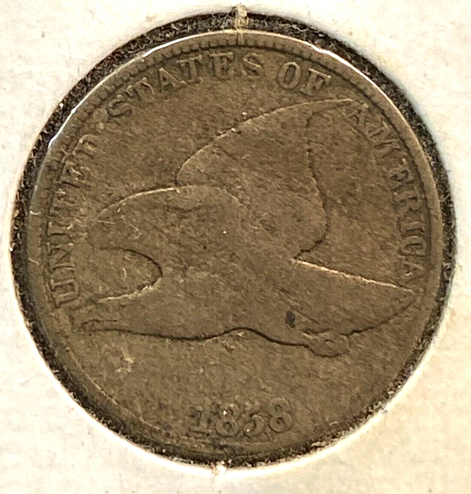 1858 Large Letters Flying Eagle Cent Nice Original VG CHRC