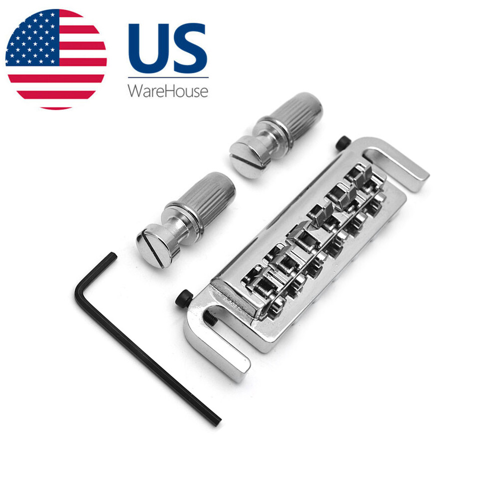 Chrome Wraparound Bridge Tailpiece Wrench Sets for LP SG Guitar Replacement
