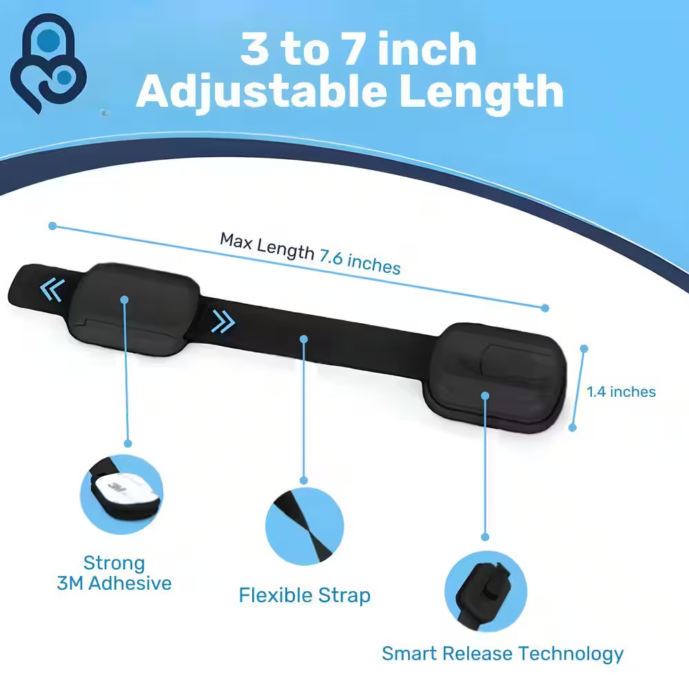 Adjustable Safety Strap-Black (12-Pack)