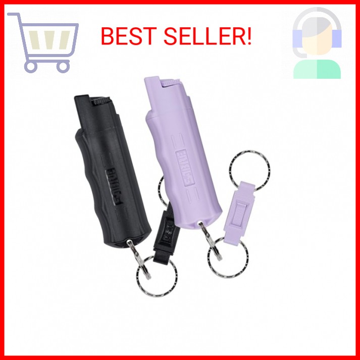 SABRE Pepper Spray - Quick Release Keychain for Easy Carry & Fast Access, Max Po