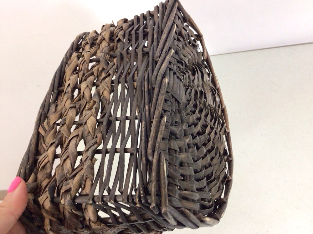 Vintage Bicycle Basket Brown Wicker